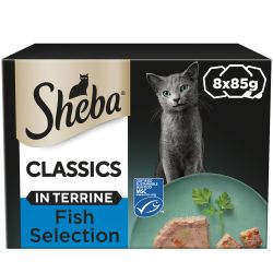 SHEBA Classics Adult Cat Food with Salmon in Terrine 8pk
