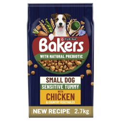 BAKERS Small Dog Sensitive Tummy Chicken with Veg Dry Dog Food 