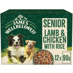 James Wellbeloved Senior Wet Dog Food Lamb & Chicken & Rice in Gravy 12pk