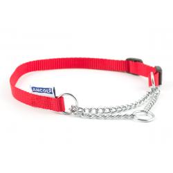 Ancol Nylon Check Chain Collar Red 