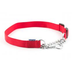 Ancol Nylon Check Chain Collar Red 55-75cm Size 7-10