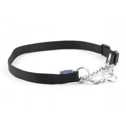 Ancol Nylon Check Chain Collar Black Size 5-9