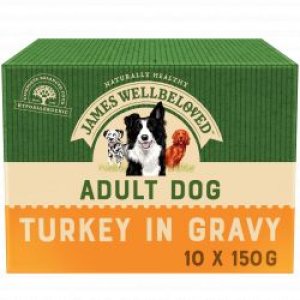 James Wellbeloved Adult Dog Pouches Turkey In Gravy