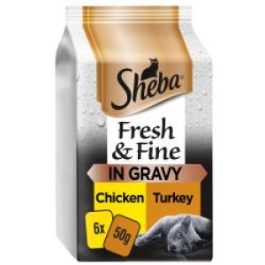 Sheba Pouches Fresh & Fine Poultry In Gravy