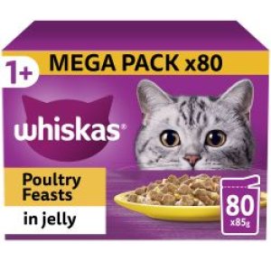 Whiskas 1+ Adult Cat Poultry Feasts In Jelly
