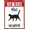 Beware Cat on Patrol Tin