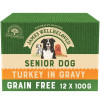 James Wellbeloved Grain Free Senior Dog Food Pouch Turkey in Gravy 12pk