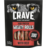 Crave Natural Grain Free Meaty Rolls Adult Dog Treats with Beef