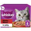 WHISKAS 1+ Cat Tins Meaty Menu in Jelly 6pk