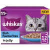 Whiskas 11+ Fish Favourites Senior Wet Cat Food Pouches in Jelly 12pk
