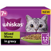 Whiskas 7+ Mixed Menu Senior Wet Cat Food Pouches in Gravy 12pk