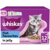 Whiskas Kitten Fish Favourites Wet Cat Food Pouches in Jelly 12pk