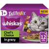 Whiskas 1+ Chef's Choice Mix Adult Wet Cat Food Pouches in Gravy 12pk