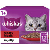 Whiskas 1+ Meaty Meals Adult Wet Cat Food Pouches in Jelly 12pk