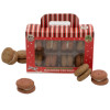 Christmas Laughing Dog Macarons Strawberry & Peanut Butter