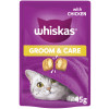 WHISKAS Groom & Care Adult Cat Treats with Chicken