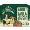 James Wellbeloved Adult Wet Dog Food Lamb,Chicken & Rice Gravy Pouch 12pk