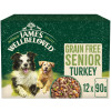 James Wellbeloved Grain Free Senior Wet Dog Food Turkey Gravy Pouch 12pk