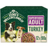 James Wellbeloved Superfoods Adult Wet Dog Food Turkey Gravy Pouch 12pk