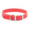 Ancol Leather Collar Red